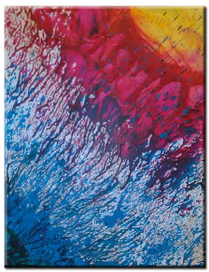 Abstract Sky Crayon Painting