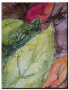 Leaf Crayon Painting